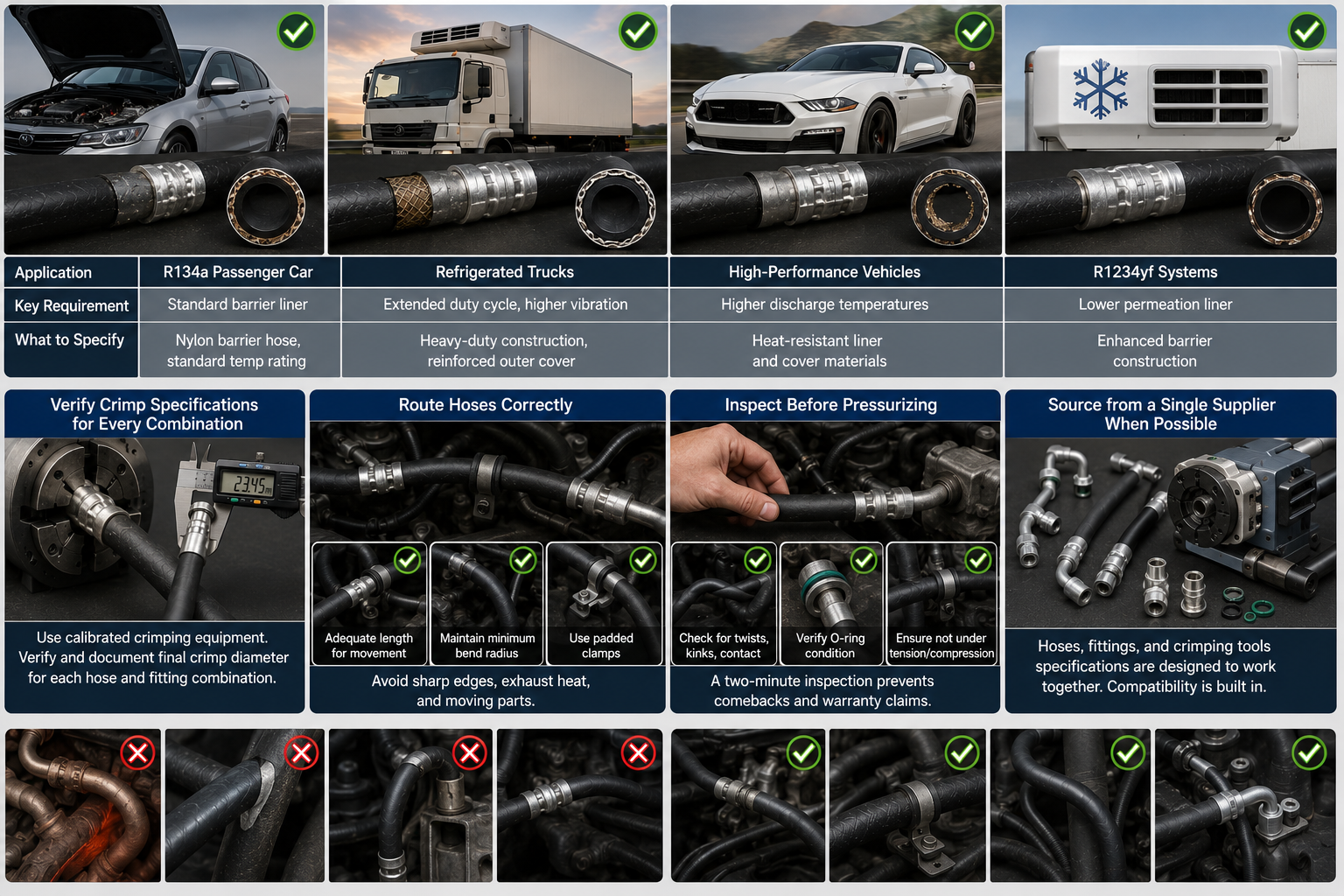 AC hose installation best practices
